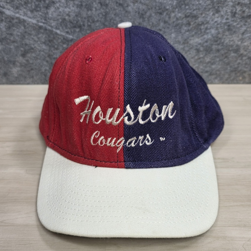 Vintage Regal Headwear Houston Cougars University Strap Back Hat‎ 2 Tone